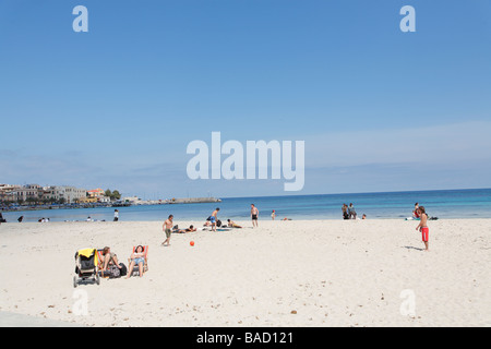 Spiaggia di Mondello, Palermo, Sicilia, Italia Foto Stock