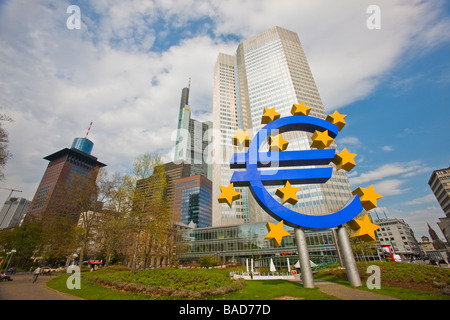 La Banca centrale europea a Francoforte, Germania Foto Stock