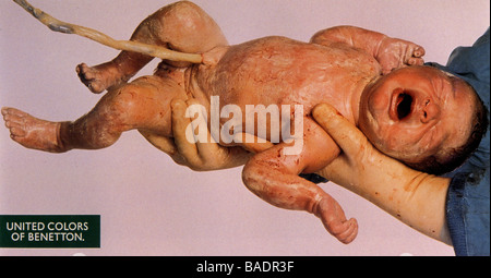 UNITED COLORS OF BENETTON advert from 1991 designed by Oliviero Toscani Foto Stock