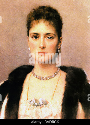 ALEXANDRA FEODOROVNA (1872-1918) come principessa di Hesse poco prima del suo matrimonio a Tsar Nicholas II nel novembre 1894 Foto Stock