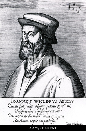 JOHN WYCLIFFE - Inglese riformatore religioso c.1329 a 1384 Foto Stock