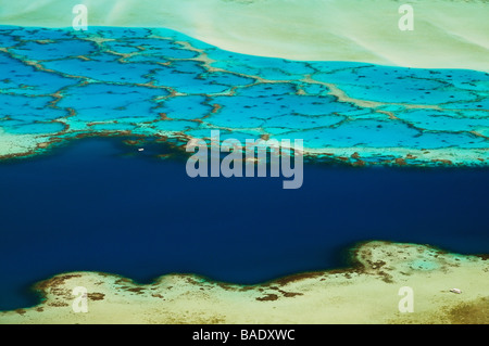 Panoramica della laguna, Maupiti, Polinesia Francese Foto Stock