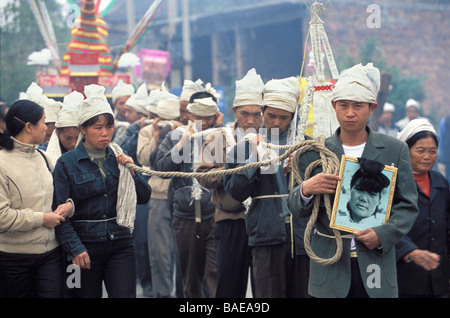 Cina, Guizhou, Pingtang, Han funerale Foto Stock