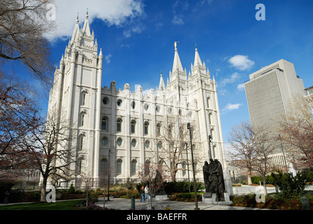 Tempio mormone a Salt Lake City, Utah Foto Stock