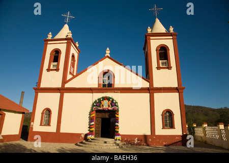 Messico El Triunfo Parroquia de Nuestra Senora de la chiesa di Guadalupe in città costruita per i minatori in locali miniere di argento Foto Stock