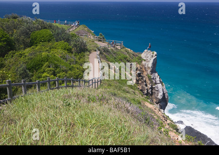 Faro di Cape Byron Riserva di capezzagna, Byron Bay, Nuovo Galles del Sud, Australia Foto Stock