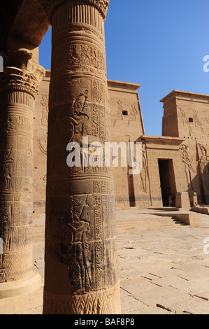 Africa Egitto il Tempio di Philae vicino a Aswan, Tempio di Iside Foto Stock