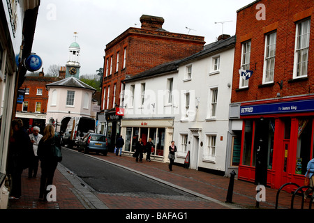 Vista generale della Chiesa street godalming contea di surrey a sud dell'inghilterra Regno Unito 2009 Foto Stock