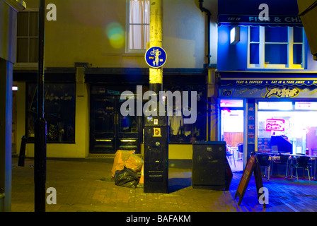 Brighton e Hove Scene di strada di notte Foto Stock