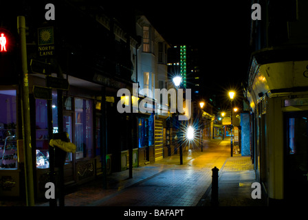 Brighton e Hove Scene di strada di notte Foto Stock