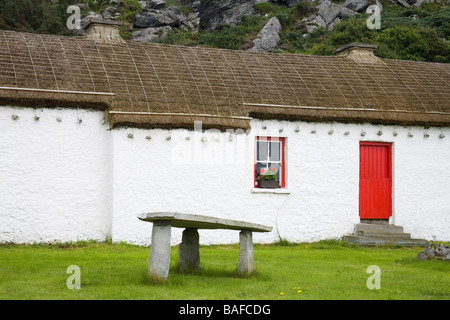 Il museo folcloristico villaggio Glencolmcille County Donegal Irlanda Foto Stock
