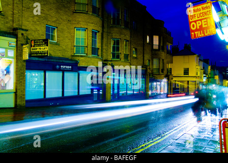 Brighton e Hove Scene di strada di notte Foto Stock