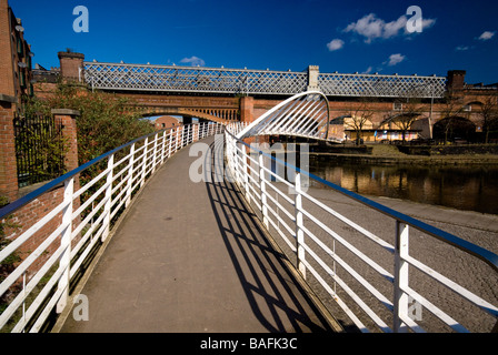 Merchant's Bridge Castlefield Manchester Foto Stock