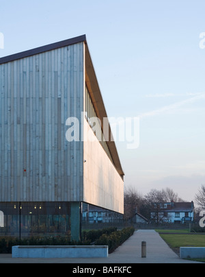 Formby piscina, Formby, Regno Unito, Feilden Clegg Bradley Architects, Formby piscina al tramonto. Foto Stock