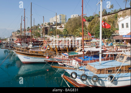 Kaleici porto di pesca e marina Antalya Turchia Foto Stock