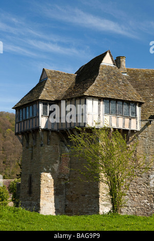 Regno Unito Inghilterra Shropshire Stokesay castello fortificato di Manor House Foto Stock