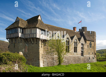 Regno Unito Shropshire Stokesay castello fortificato di Manor House Foto Stock