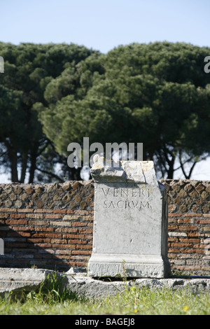 Le rovine di antiche città di Ostia antica, Italia Foto Stock