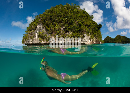 Lo snorkeling in Palau Micronesia Palau Foto Stock