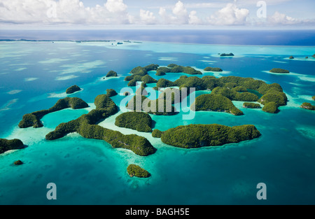 Vista Aerieal di settanta Isole Micronesia Palau Foto Stock