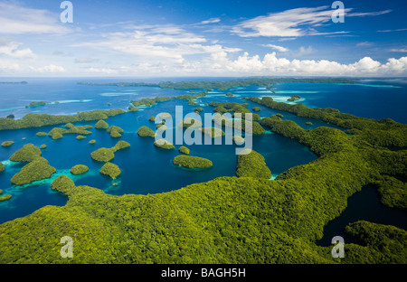 Vista Aerieal di Palau Isole Micronesia Palau Foto Stock