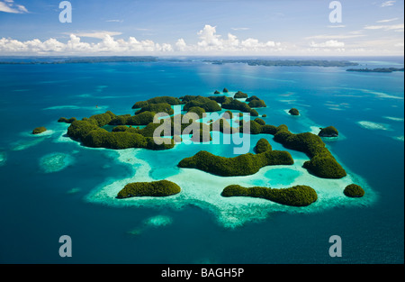 Vista Aerieal di settanta Isole Micronesia Palau Foto Stock