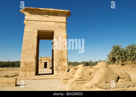 Egitto Alto Egitto, Deserto Libico, Kharga Oasis, Hibis Temple Foto Stock