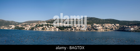 La Bosnia e Erzegovina panorama della città di Neum l'unico centro bosniaco 9 km lungo le coste Foto Stock