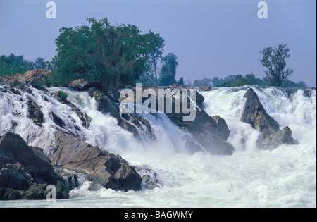 Laos, provincia di Champassack, Khon Phapheng cade Foto Stock