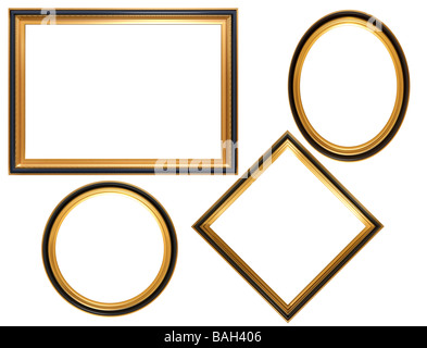 Illustrazione isolato di una collezione di Georgian cornici Foto Stock