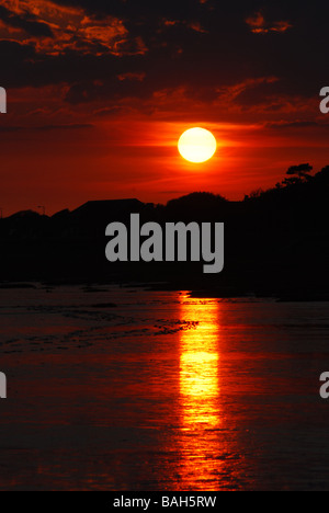 Sunset over Lytham St Annes, Lancashire Foto Stock