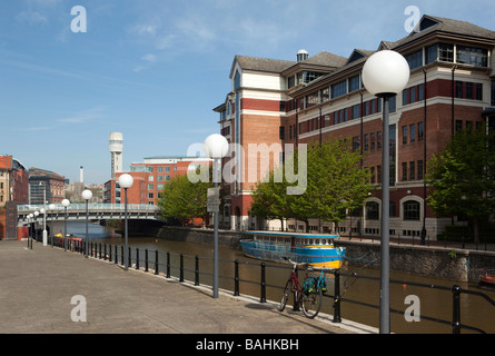 Inghilterra Bristol Temple Quay Fiume Avon Royal Bank of Scotland waterfront uffici Foto Stock