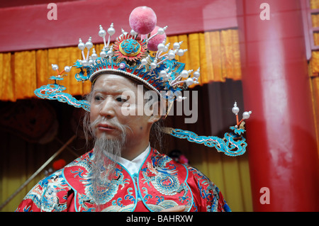 Waxwork modello di Signore Bao, Signore Bao Tempio del museo, Hefei, Cina. Foto Stock