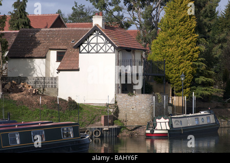 Il fiume Avon bidford on Avon warwickshire Midlands England Regno Unito Foto Stock