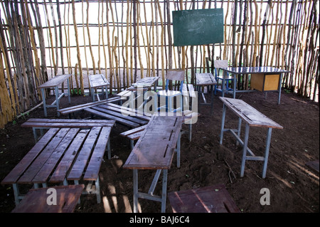 Classe rurale Sud Omo Etiopia Foto Stock