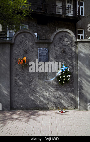 Ghetto pareti a Lwowska street a Cracovia Polonia Foto Stock