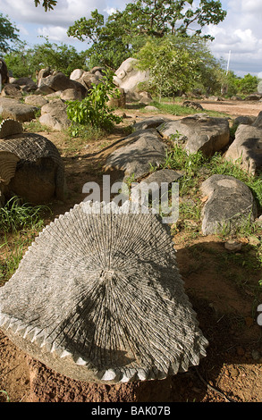 Il Burkina Faso, Oubritenga Provincia, Laongo, scultura scolpita in granito da artisti internazionali per il simposio Laongo Foto Stock