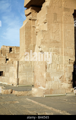 Kom Ombo tempio sulla banca del fiume Nilo, Egitto Foto Stock