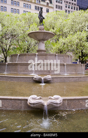 Pulitzer fontana commemorativa New York City Foto Stock