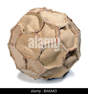 Dentro e fuori il calcio in pelle Foto Stock
