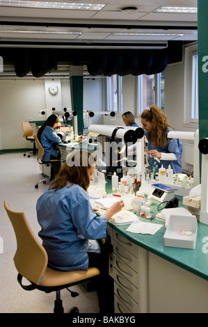 Laboratorio Odontotecnico false denti Foto Stock