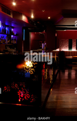 Boujis Nightclub, Londra, Regno Unito, Satmoko Sfera, Boujis nightclub bar dettaglio. Foto Stock