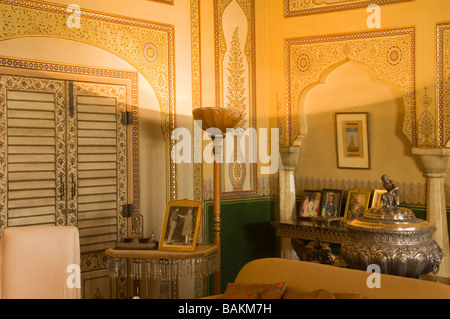 La città di Jaipur Palace di Jai Singh II appartamenti privati in Chandra Mahal Rajasthan in India Foto Stock