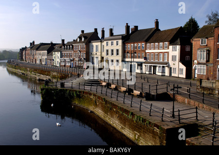 Severnside Sud e il fiume Severn, Bewdley, Worcestershire, England, Regno Unito Foto Stock