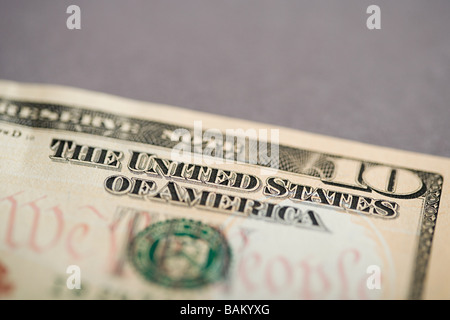 Dieci dollar banconota Foto Stock