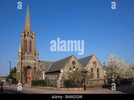 San Giovanni Evangelista (St John's) e la chiesa di St John's Street Bury St Edmunds, Suffolk, Regno Unito Foto Stock