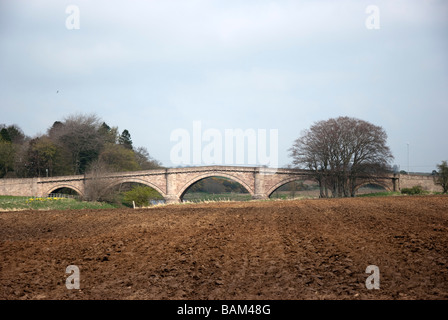 Ponte Hyndford vicino a Lanark Foto Stock