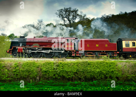 LLangollen vapore e stelle Gala 2009.Il motore Royal Scot Ex LMS 4-6-0 n. 6100 costruito nel 1930 Foto Stock