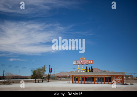 Ristorante nel deserto di Mojave, nel sud della California, Stati Uniti d'America, Stati Uniti. Foto Stock