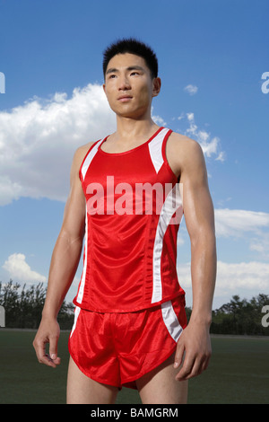 Ritratto di un atleta Foto Stock